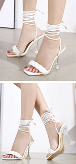 Load image into Gallery viewer, FASHION HEELS SANDALS
