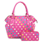 Load image into Gallery viewer, Turquoise Polka Dot Handbag Set
