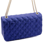 Load image into Gallery viewer, Small Navy Quilted Jelly Crossbody Bag
