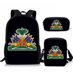 Load image into Gallery viewer, Children School Bags Haitian&#39;s Print  3pcs/set School Bag for Kids School Bagpack/Teenagers Book Bags Set .
