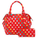 Load image into Gallery viewer, Turquoise Polka Dot Handbag Set
