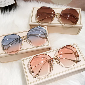 Round Sunglasses Gradient Fashion