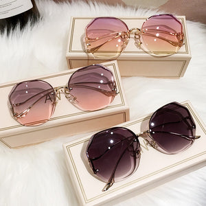 Round Sunglasses Gradient Fashion