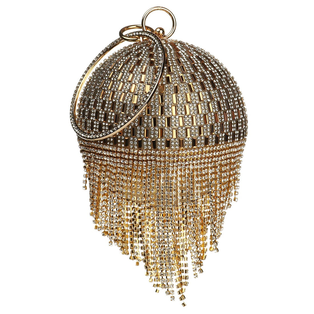 Sliver Diamonds Rhinestone Round Ball Evening Bags