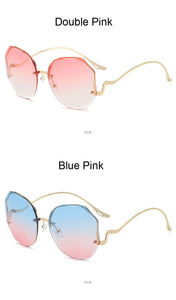 Round Sunglasses Gradient Fashion