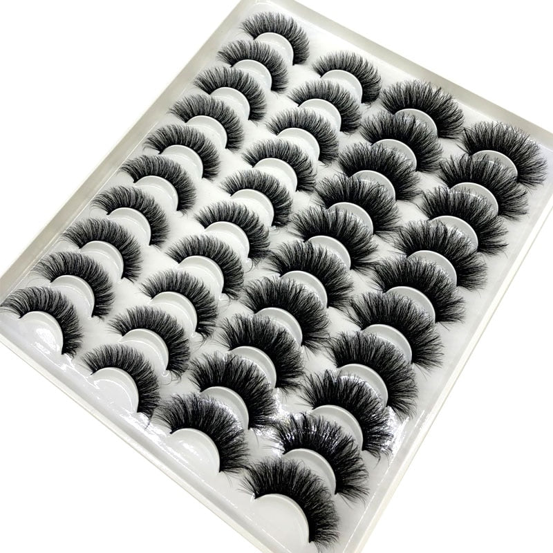 20 Pairs 18-25 mm 3d Mink Lashes