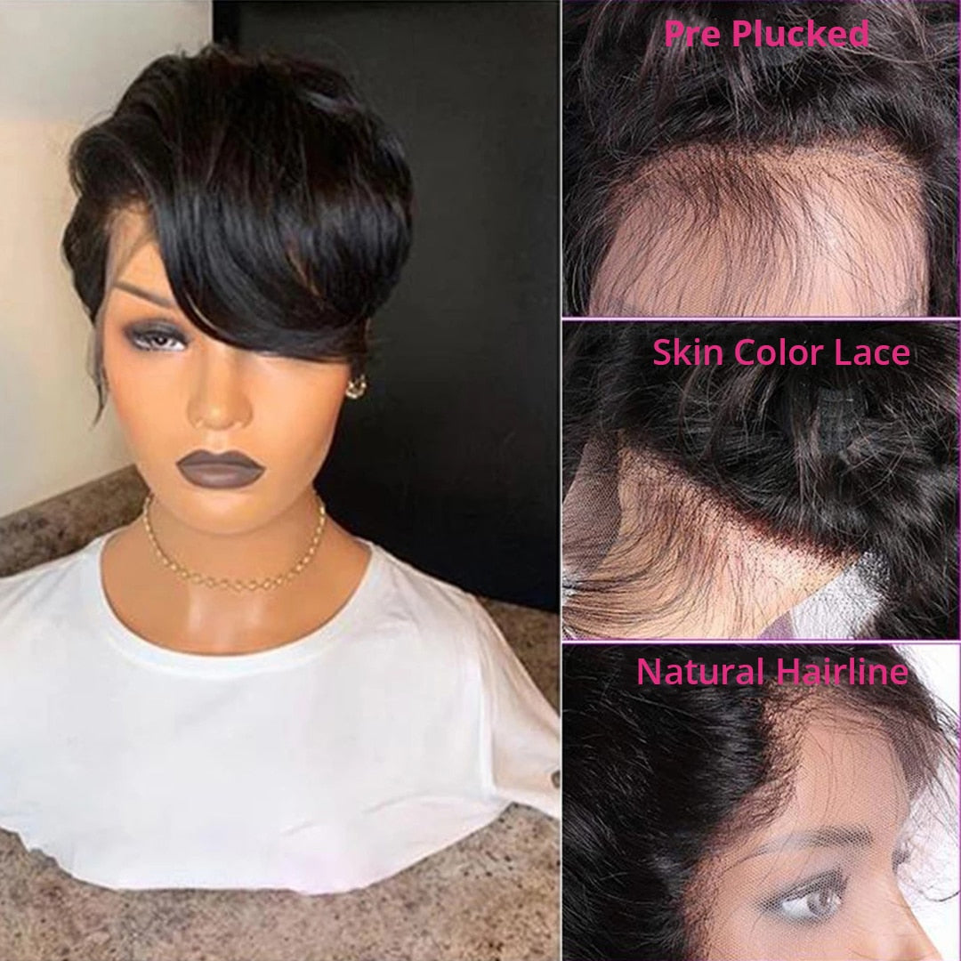 Human Hair Wigs Short Straight Bob Wig