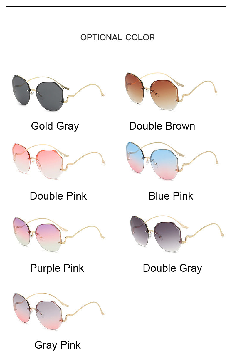 Round Sunglasses Gradient Fashion