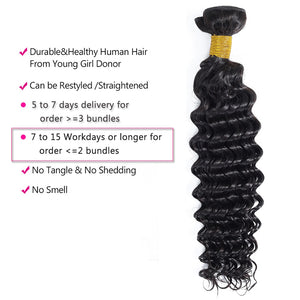 Brazilian Hair Deep Curly Hair Bundles 100% Natural Human