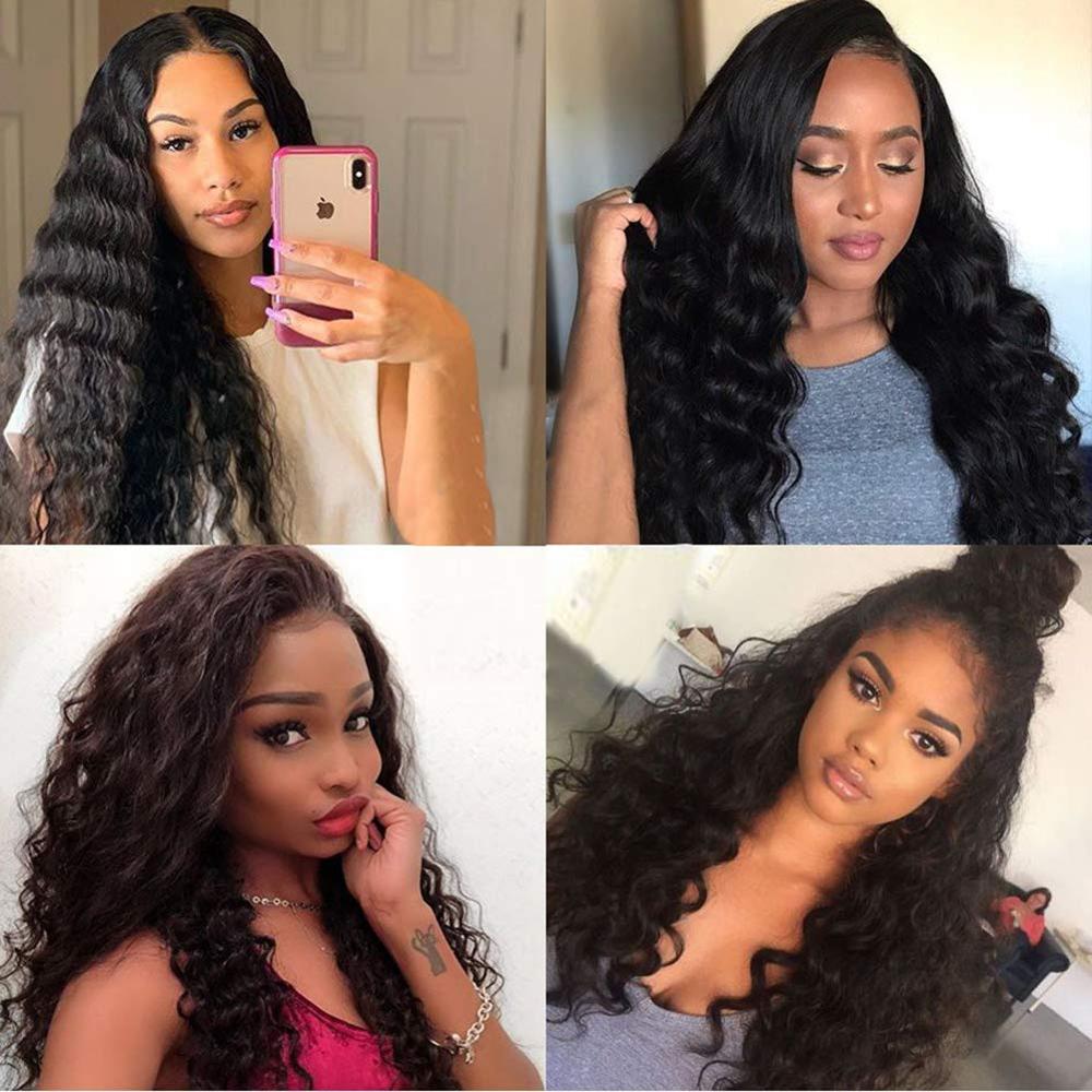 Loose Deep Wave Bundles Peruvian Human Hair Bundles 1/3/4 PCS