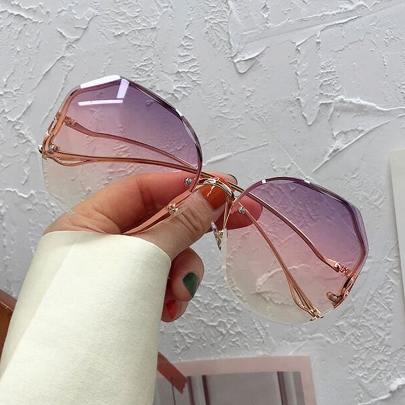 Round Sunglasses Gradient Fashion