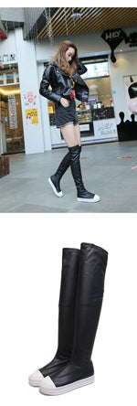 Load image into Gallery viewer, Casual Women Boots Black Over the Knee Boots
