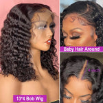 Load image into Gallery viewer, Jerry Curly Short Bob Wigs Lace Frontal Human Hair Wigs
