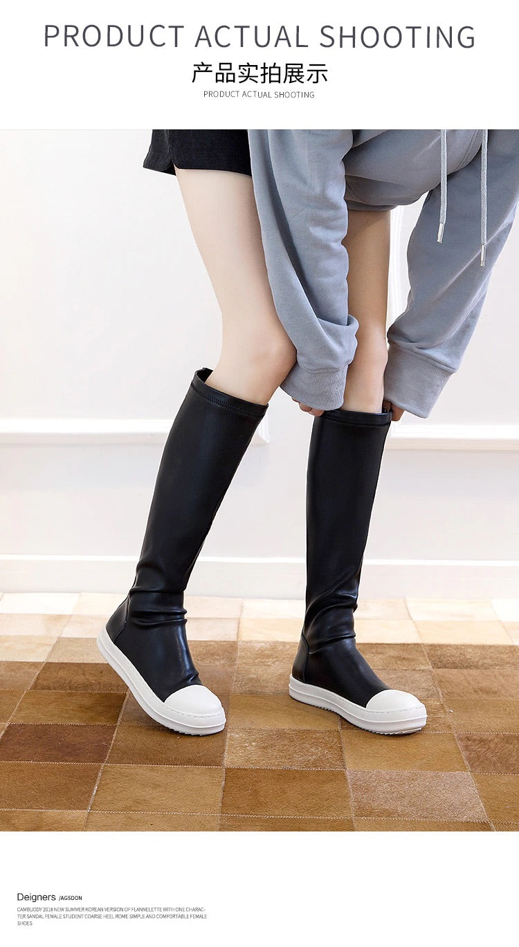 Casual Women Boots Black Over the Knee Boots