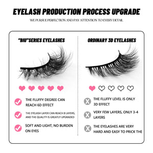 False Eyelashes Cat-Eye Fluffy Faux Mink Lashes 8D