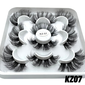 False Eyelashes Cat-Eye Fluffy Faux Mink Lashes 8D