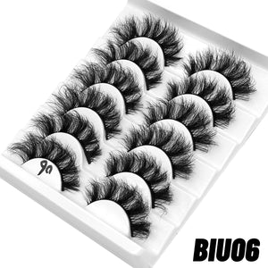 False Eyelashes Cat-Eye Fluffy Faux Mink Lashes 8D