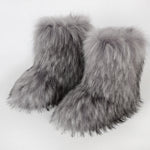 Load image into Gallery viewer, Winter Fluffy Faux Fox Fur Boots
