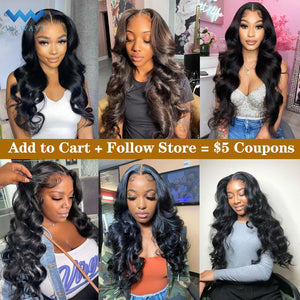 13X4 Body Wave Wig Hd Transparent Lace Frontal Wig Human Hair Pre Plucked