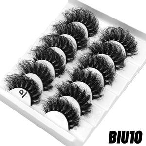 False Eyelashes Cat-Eye Fluffy Faux Mink Lashes 8D