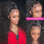 Load image into Gallery viewer, Deep Wave Lace Frontal Wig Hd Curly Human Hair Wigs
