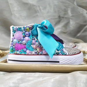 Lollipop Rainbow Candy Canvas Simulation DIY Kids Pearls Sneakers