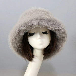 Winter Warm Faux Fur Bucket Hats