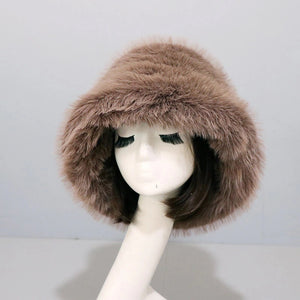 Winter Warm Faux Fur Bucket Hats