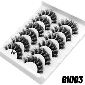 False Eyelashes Cat-Eye Fluffy Faux Mink Lashes 8D