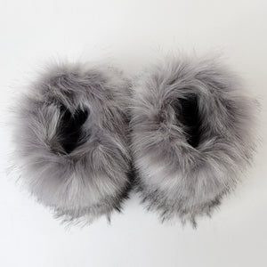 Winter Fluffy Faux Fox Fur Boots