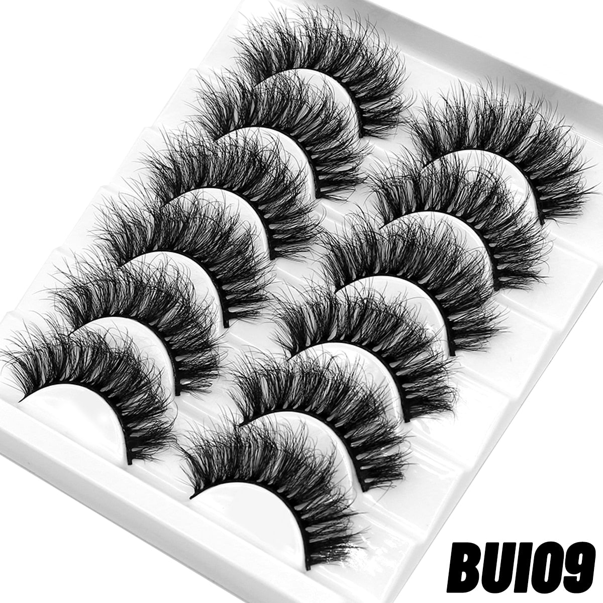 False Eyelashes Cat-Eye Fluffy Faux Mink Lashes 8D