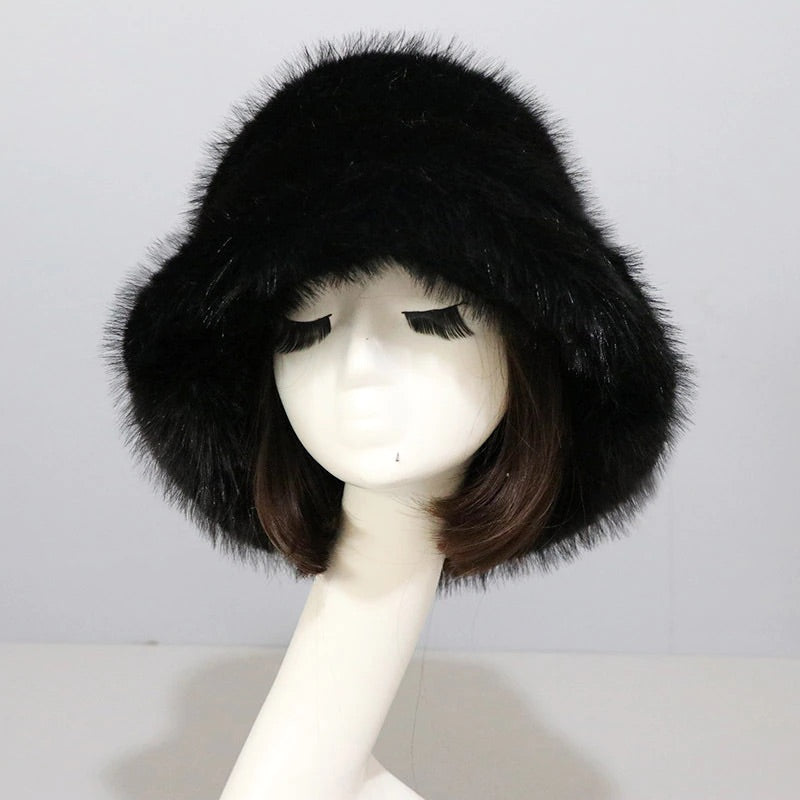 Winter Warm Faux Fur Bucket Hats