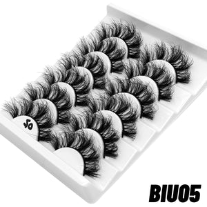 False Eyelashes Cat-Eye Fluffy Faux Mink Lashes 8D