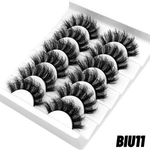 False Eyelashes Cat-Eye Fluffy Faux Mink Lashes 8D