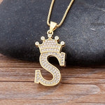 Load image into Gallery viewer, New Luxury Copper Zircon Necklace A-Z
