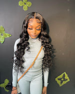 Load image into Gallery viewer, Loose Deep Wave  Transparent Lace Frontal Wig Human Hair Pre Plucked
