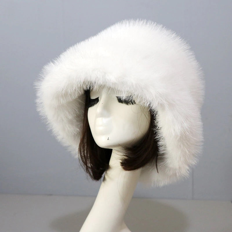 Winter Warm Faux Fur Bucket Hats