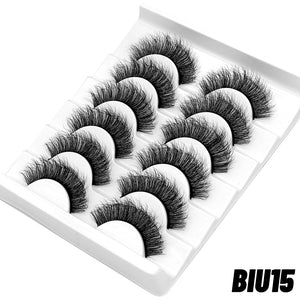 False Eyelashes Cat-Eye Fluffy Faux Mink Lashes 8D