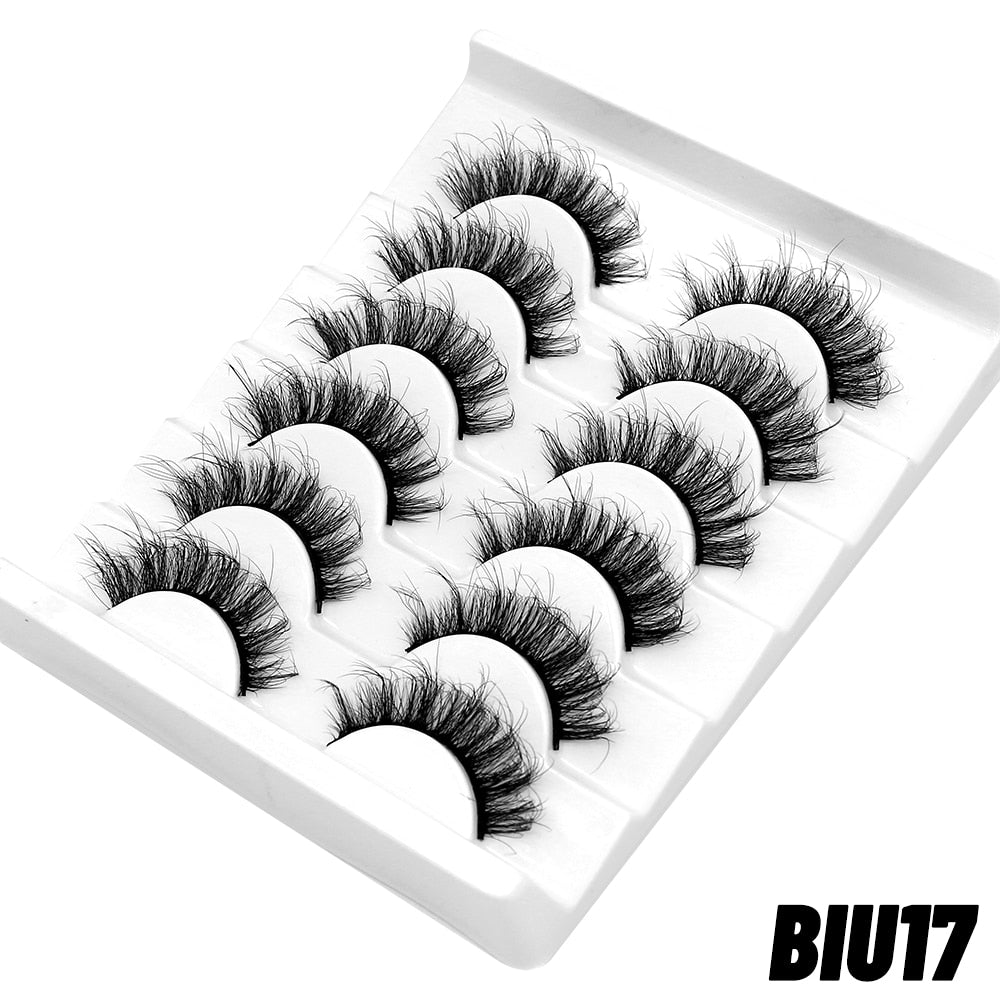 False Eyelashes Cat-Eye Fluffy Faux Mink Lashes 8D