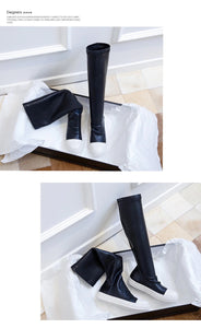 Casual Women Boots Black Over the Knee Boots