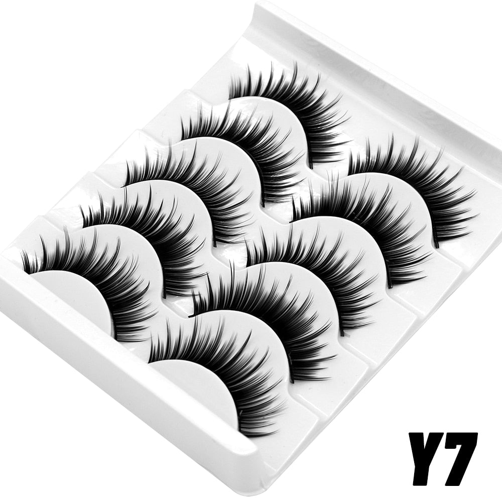 False Eyelashes Cat-Eye Fluffy Faux Mink Lashes 8D