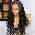 Load image into Gallery viewer, Loose Deep Wave  Transparent Lace Frontal Wig Human Hair Pre Plucked
