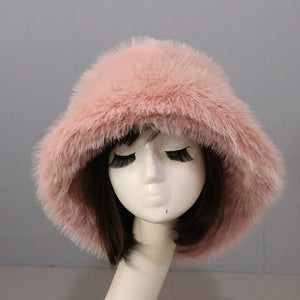 Winter Warm Faux Fur Bucket Hats