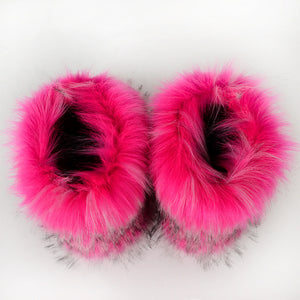 Winter Fluffy Faux Fox Fur Boots