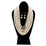 Load image into Gallery viewer, Cream Pearl 12 Strand Necklace
