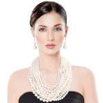 Load image into Gallery viewer, Cream Pearl 12 Strand Necklace
