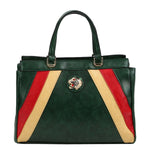 Load image into Gallery viewer, Olive Stripe Designer Tiger Inspired Handbag
