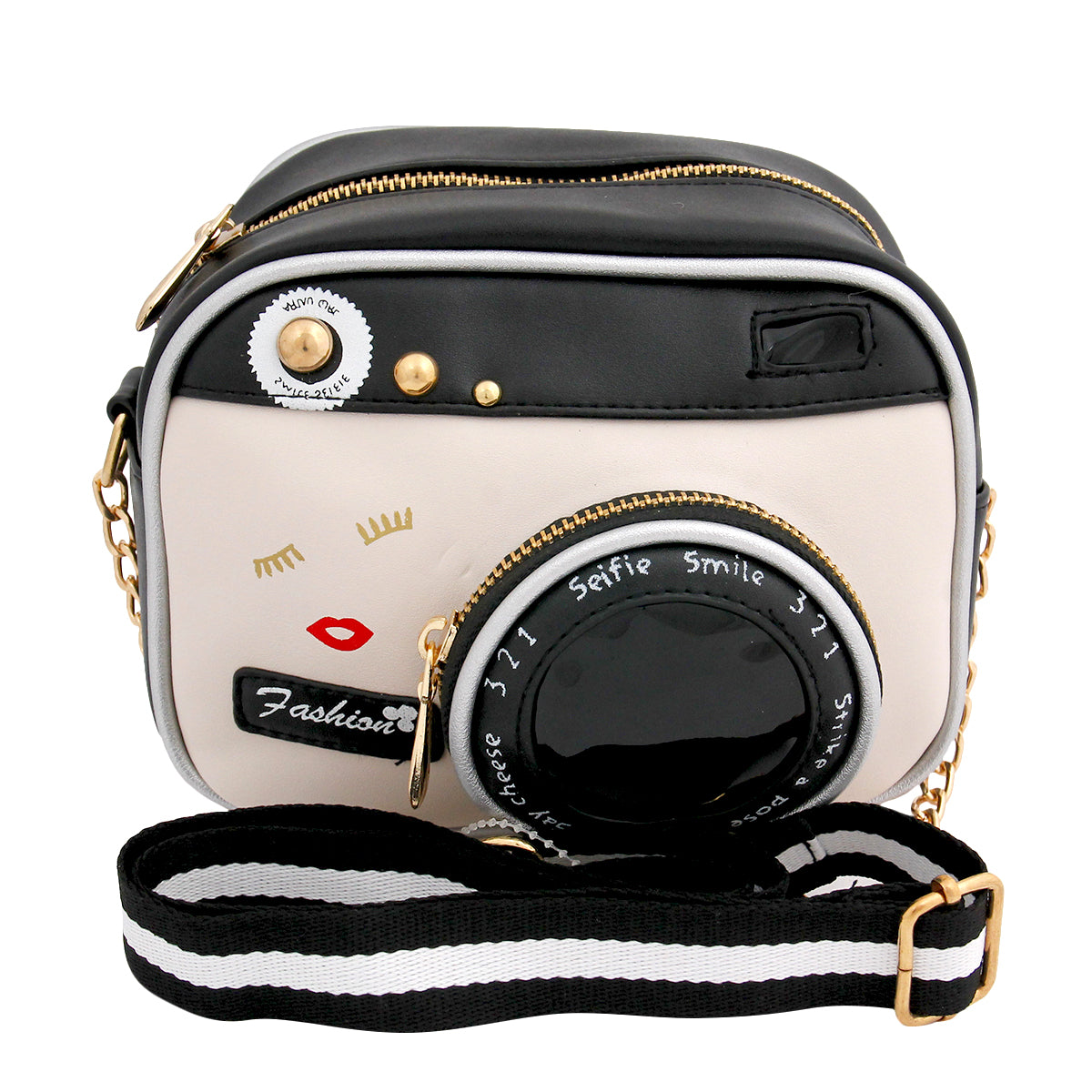 Camera Vegan Leather Fanny Pack or Cross Body Bag