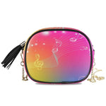 Load image into Gallery viewer, Crossbody bag PU Leather Neon Music Notes.
