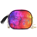 Load image into Gallery viewer, Crossbody bag PU Leather Neon Music Notes.
